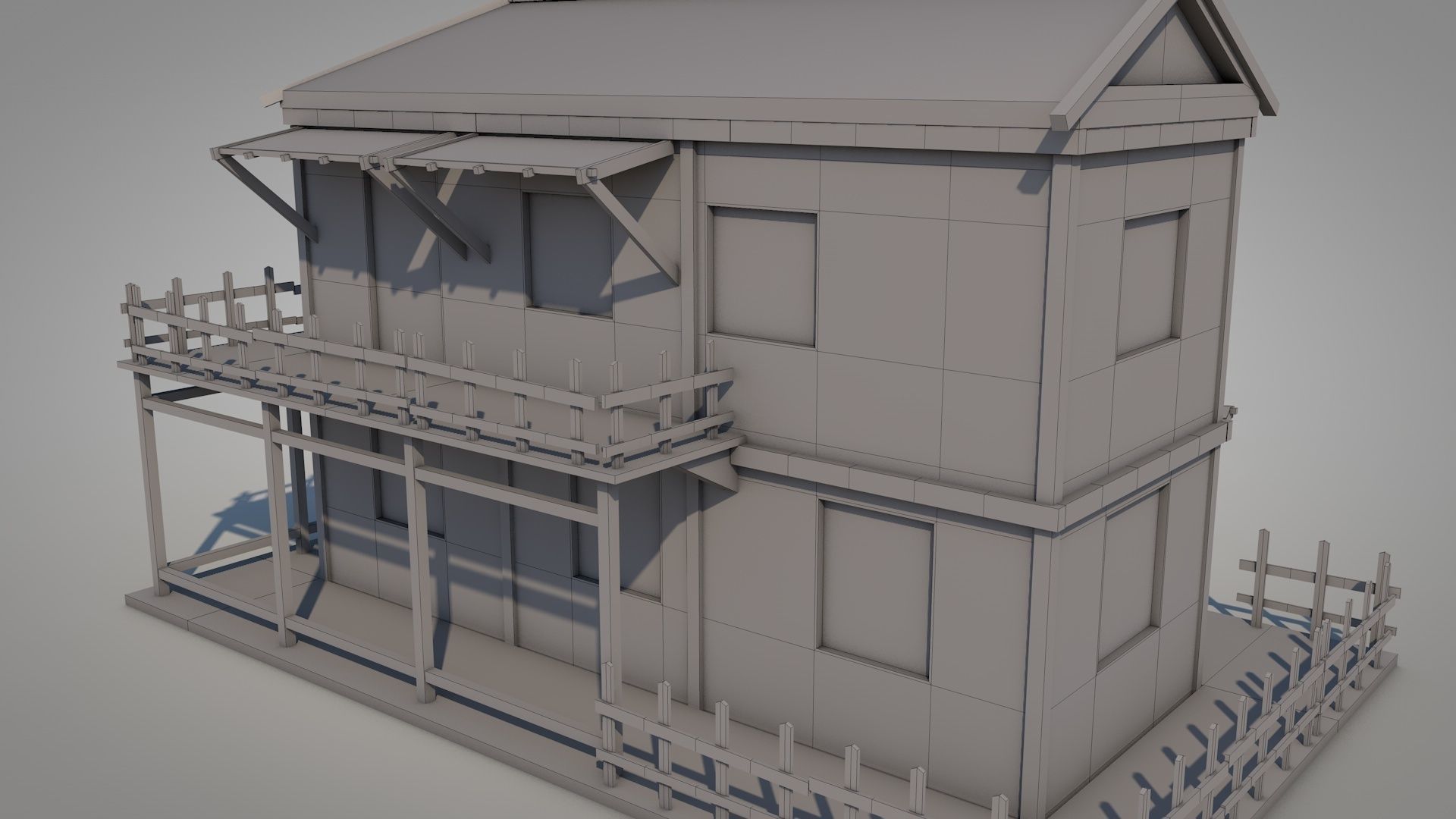 Anatolian Village House 4 Low-poly 3D model_7