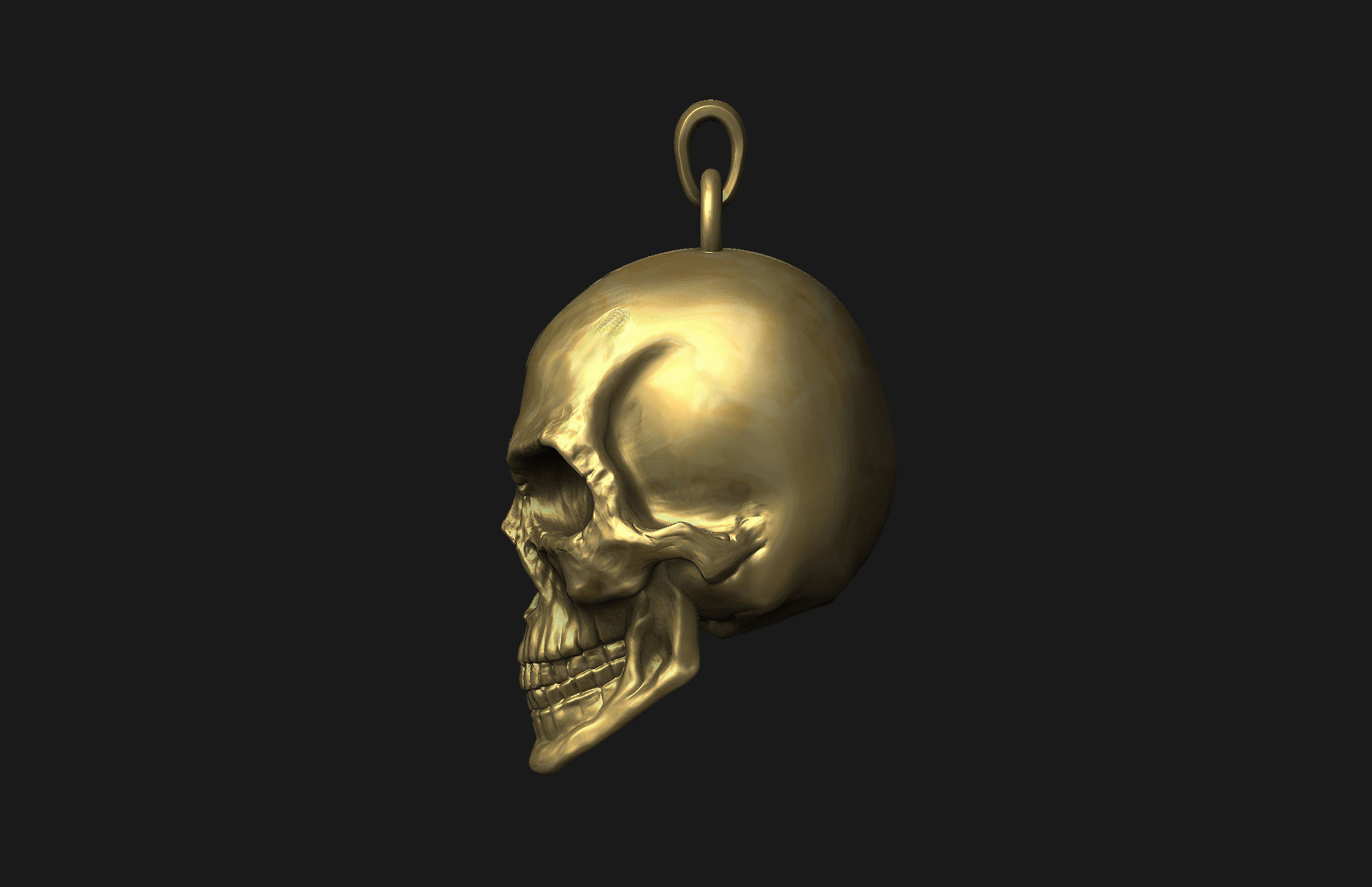 Pendant Skull  3D print model_6