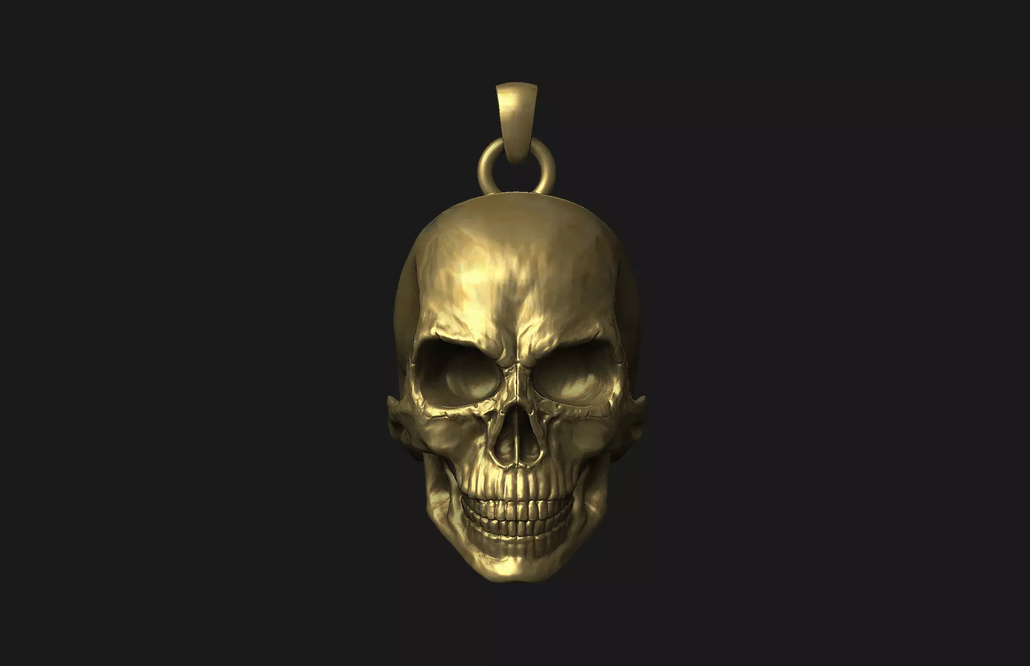 Pendant Skull  3D print model_0