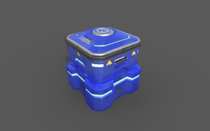 Overwatch lootbox Free low-poly 3D model