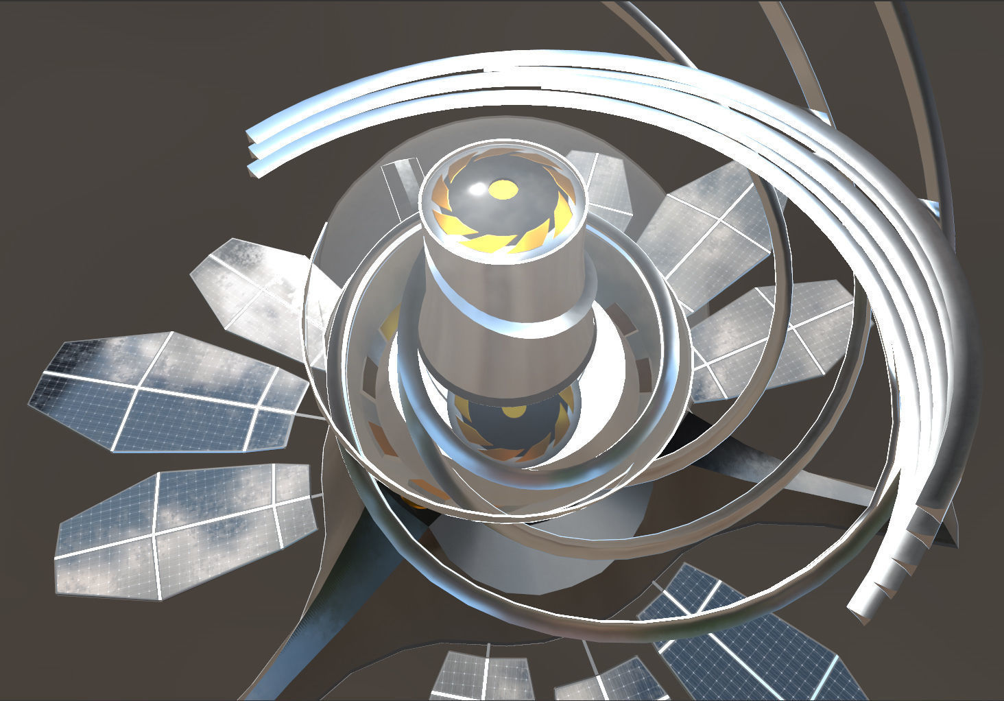 Orchid Turret Low-poly 3D model_5