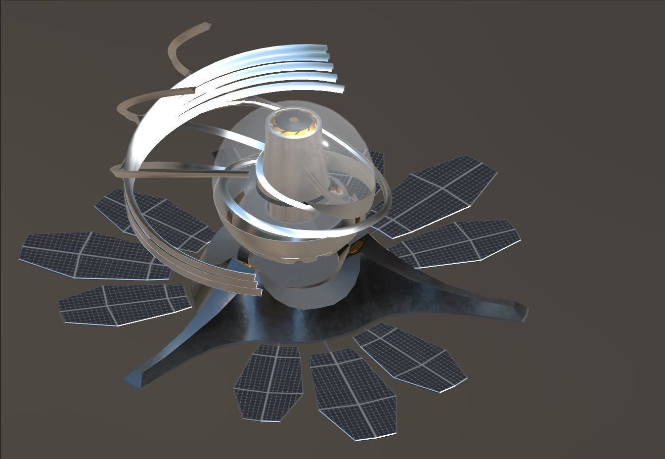 Orchid Turret Low-poly 3D model_3