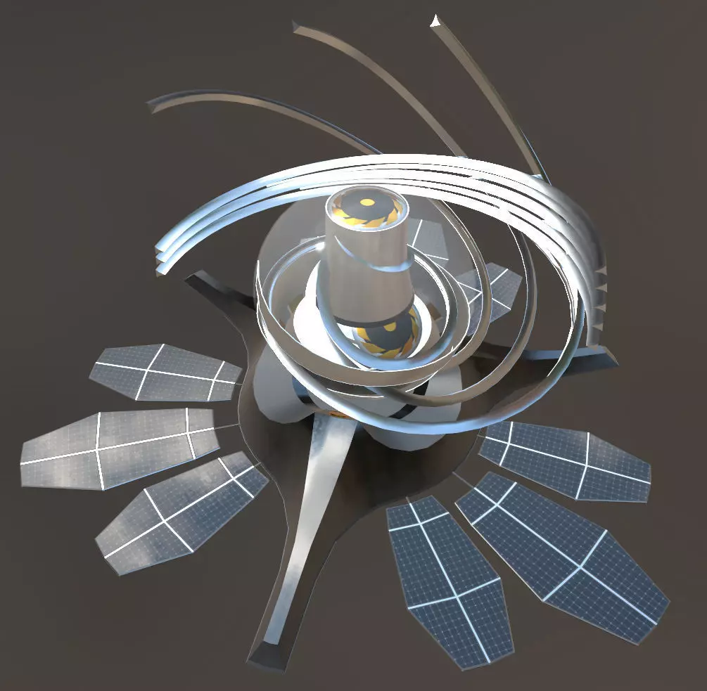 Orchid Turret Low-poly 3D model_0