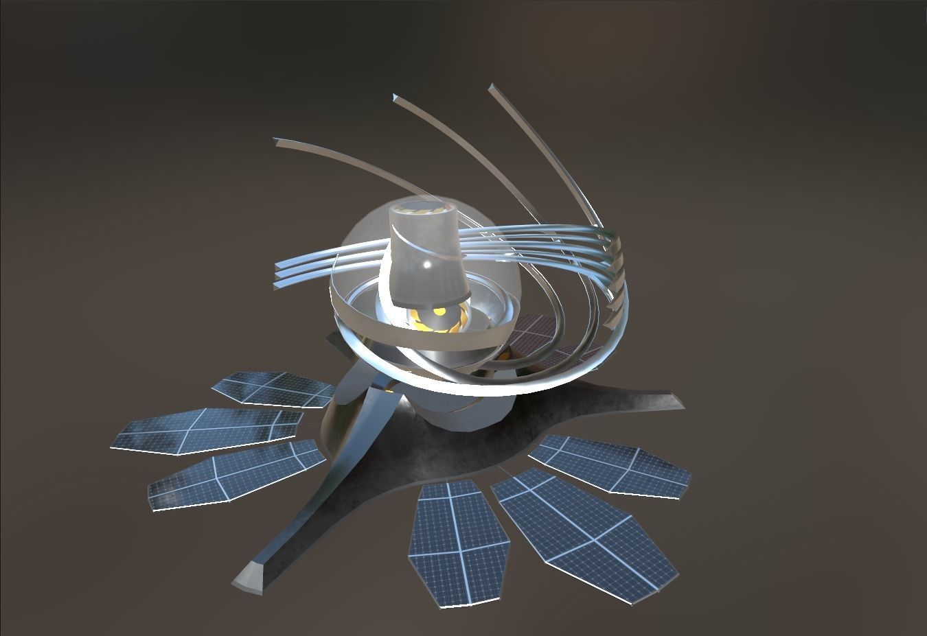 Orchid Turret Low-poly 3D model_10