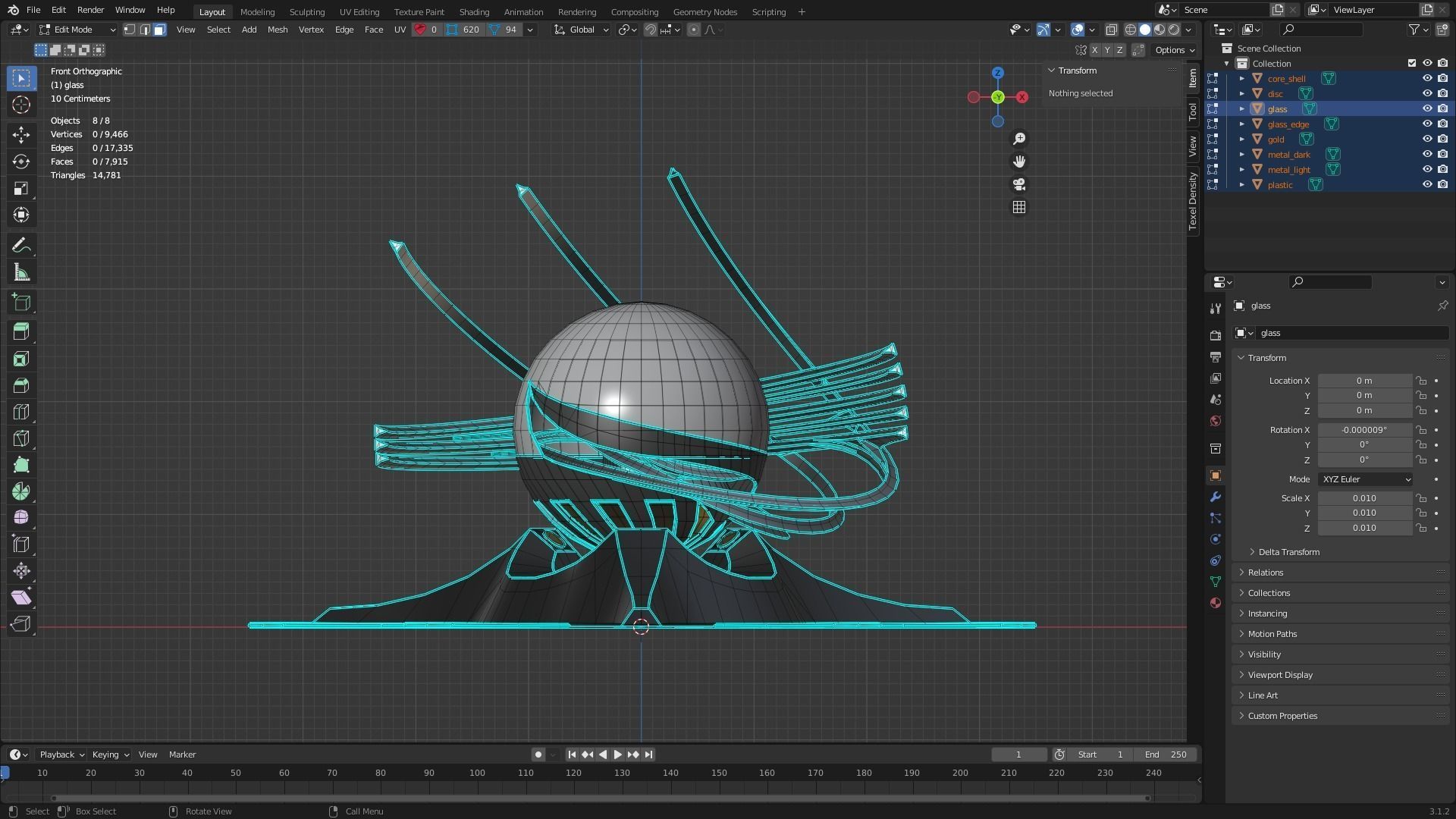 Orchid Turret Low-poly 3D model_13
