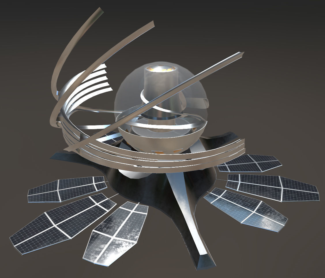 Orchid Turret Low-poly 3D model_6