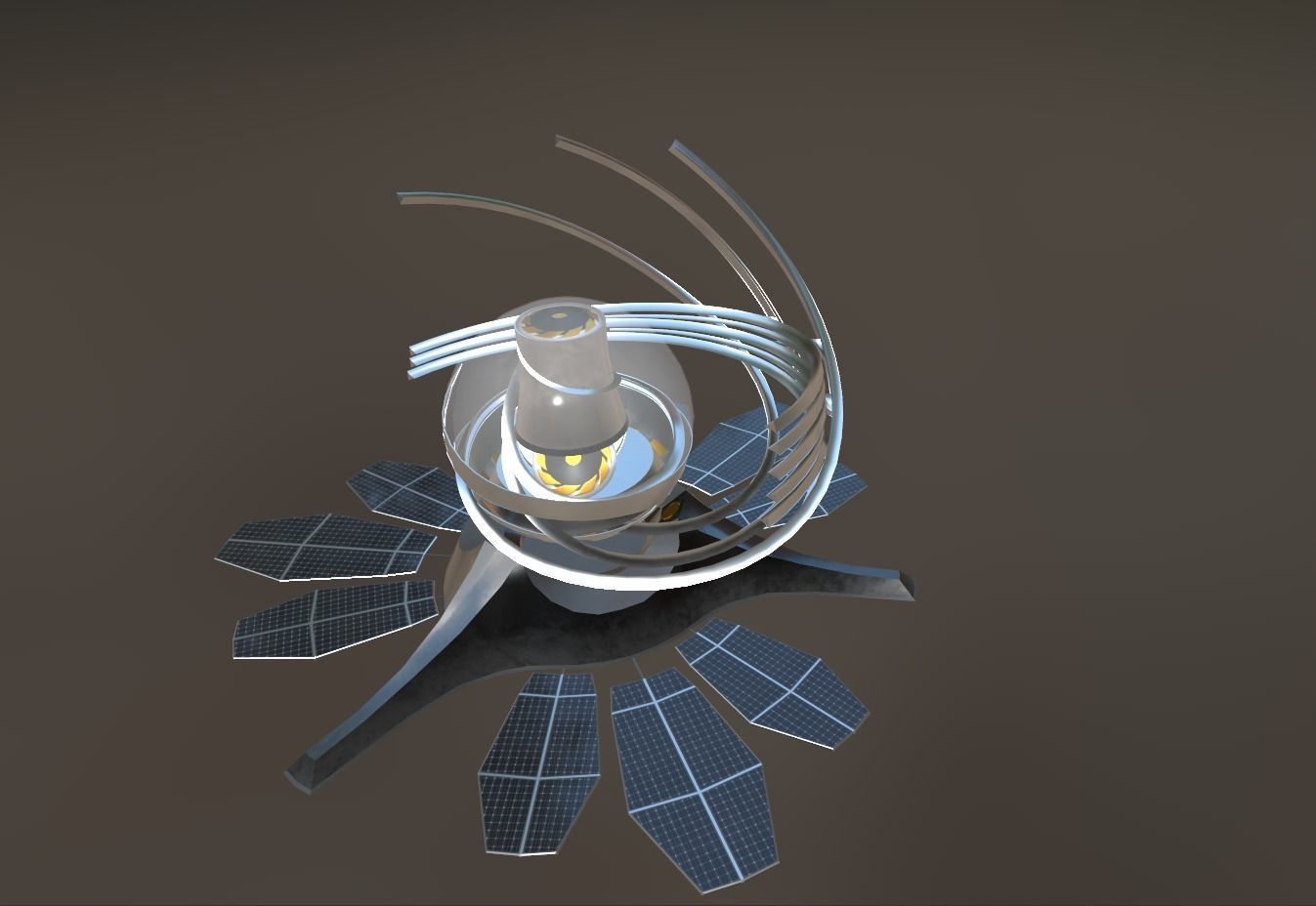 Orchid Turret Low-poly 3D model_8