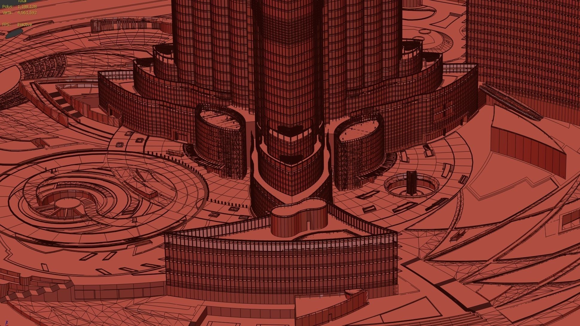 Burj Khalifa - lighting setup 3D model_5