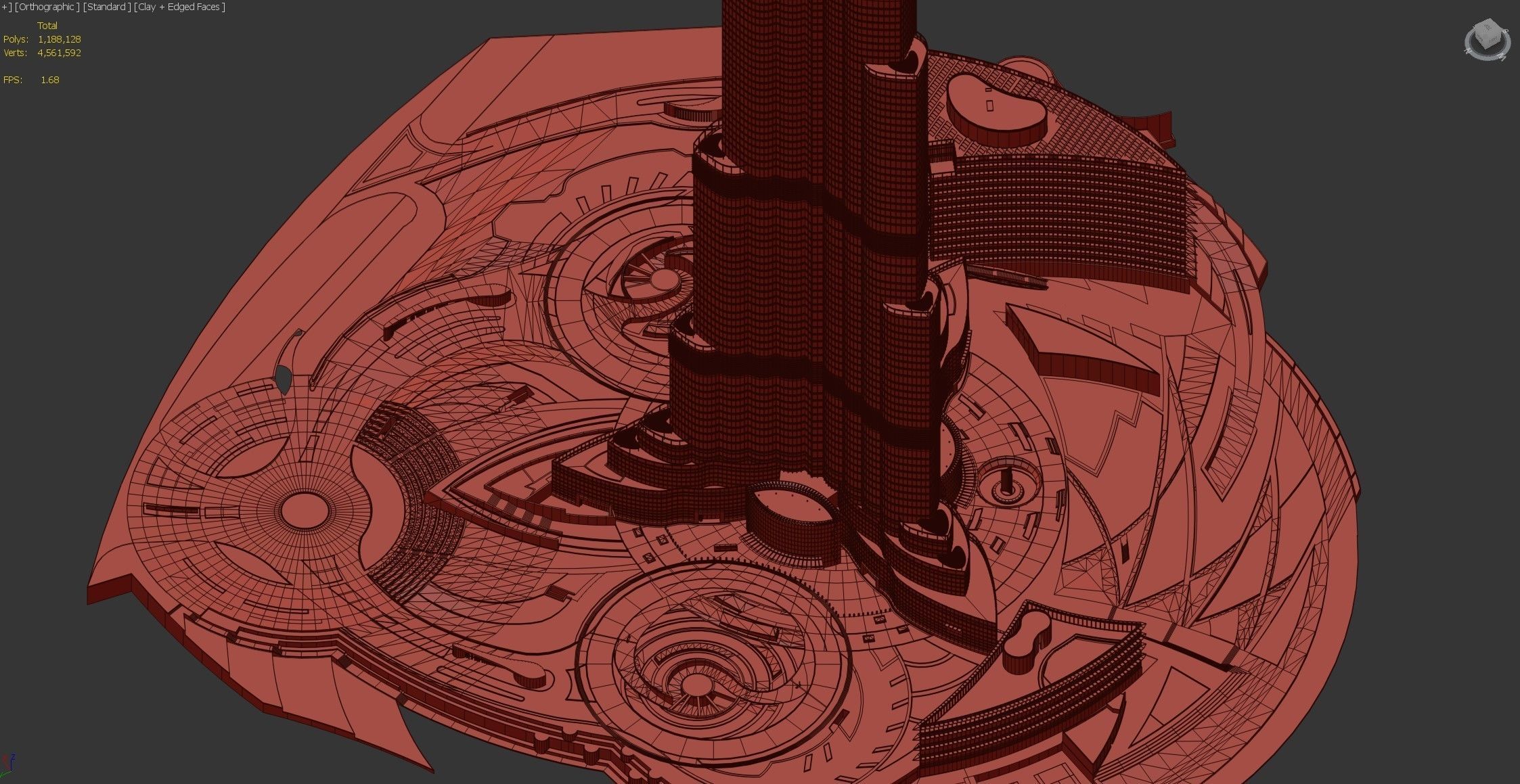 Burj Khalifa - lighting setup 3D model_10