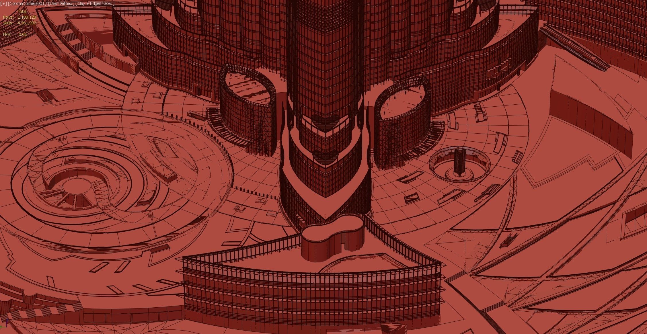 Burj Khalifa - lighting setup 3D model_6