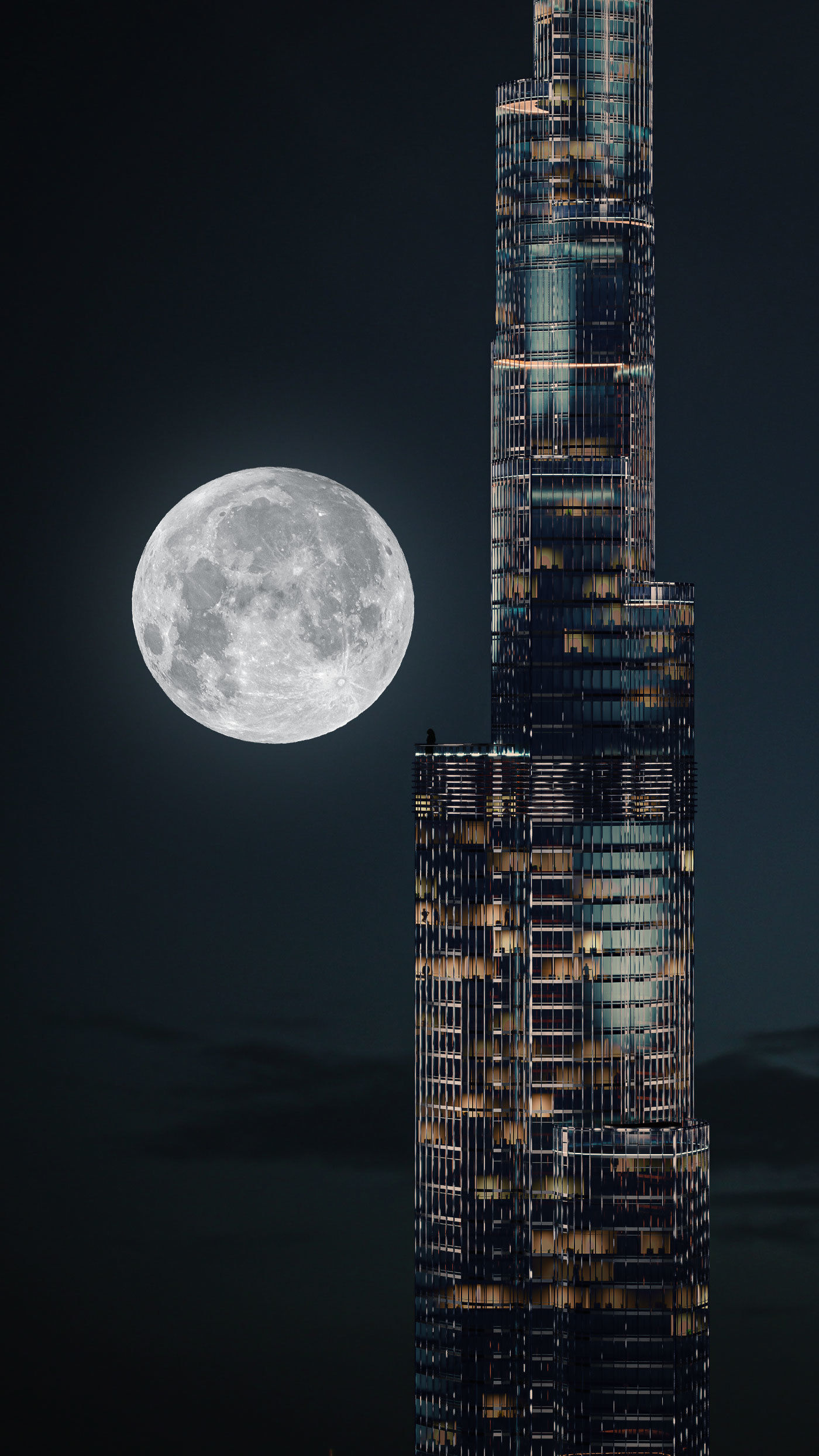 Burj Khalifa - lighting setup 3D model_1