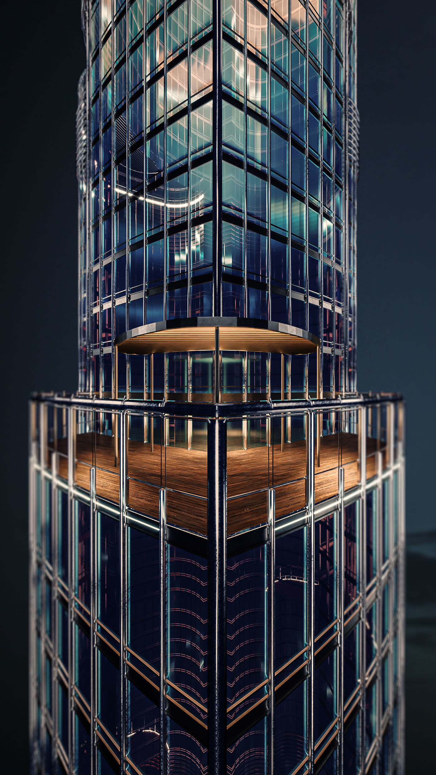 Burj Khalifa - lighting setup 3D model_4