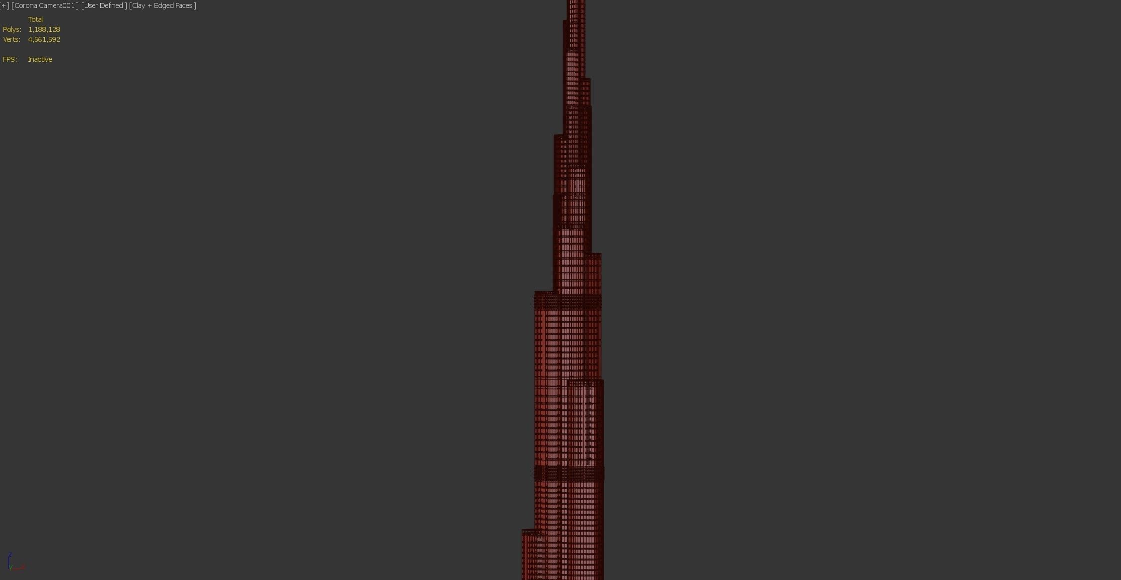 Burj Khalifa - lighting setup 3D model_9