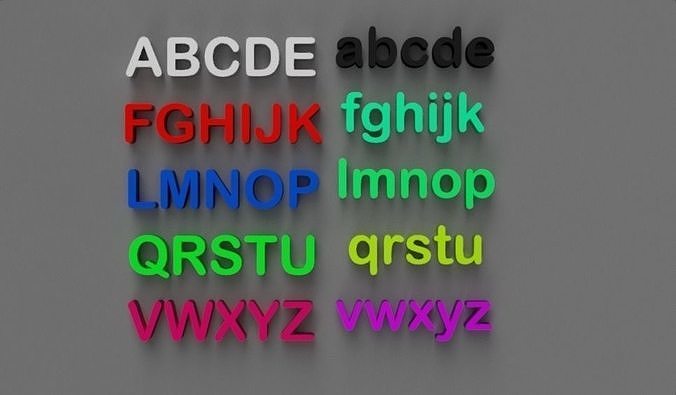 Arial Rounded MT Bold font Free 3D model