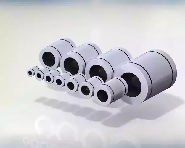 Linear ball bearing LM UU Low-poly 3D model
