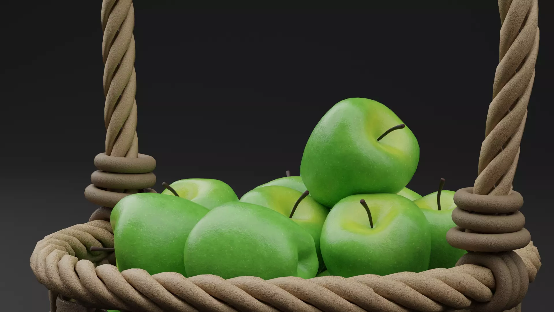 Apples Low-poly 3D model