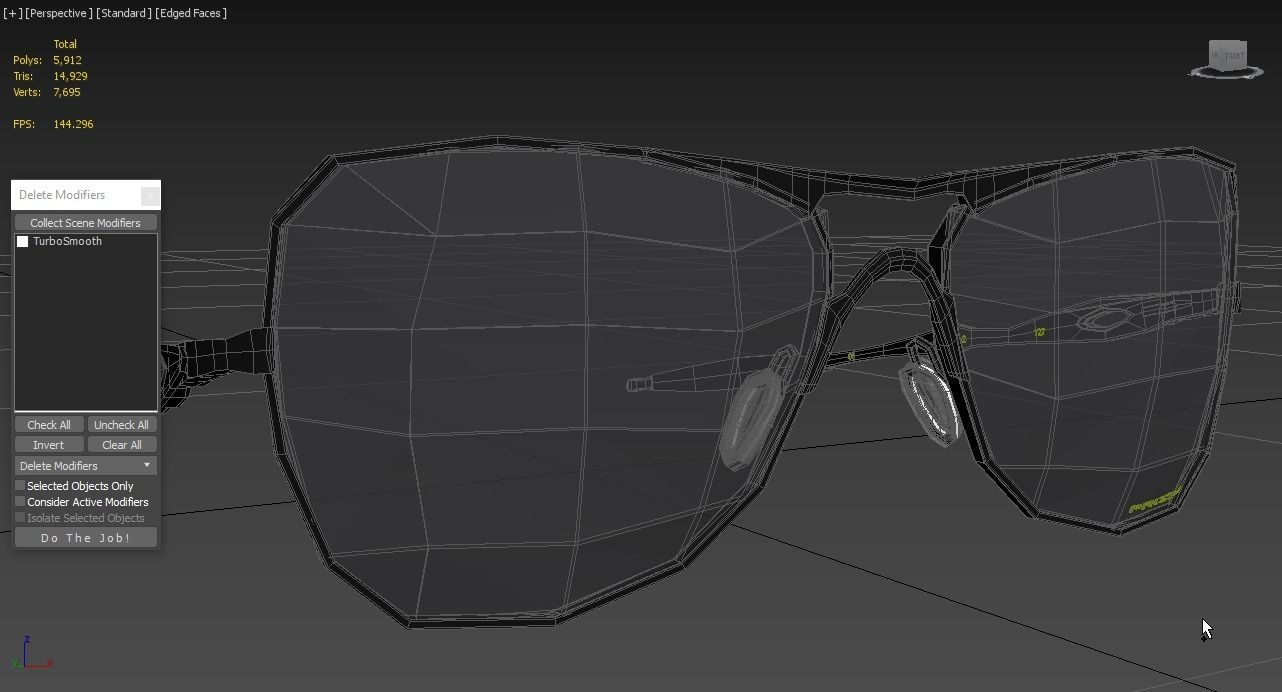 Oakley Crosshair Prizm Matte Black Frame Sunglass 3D model_4