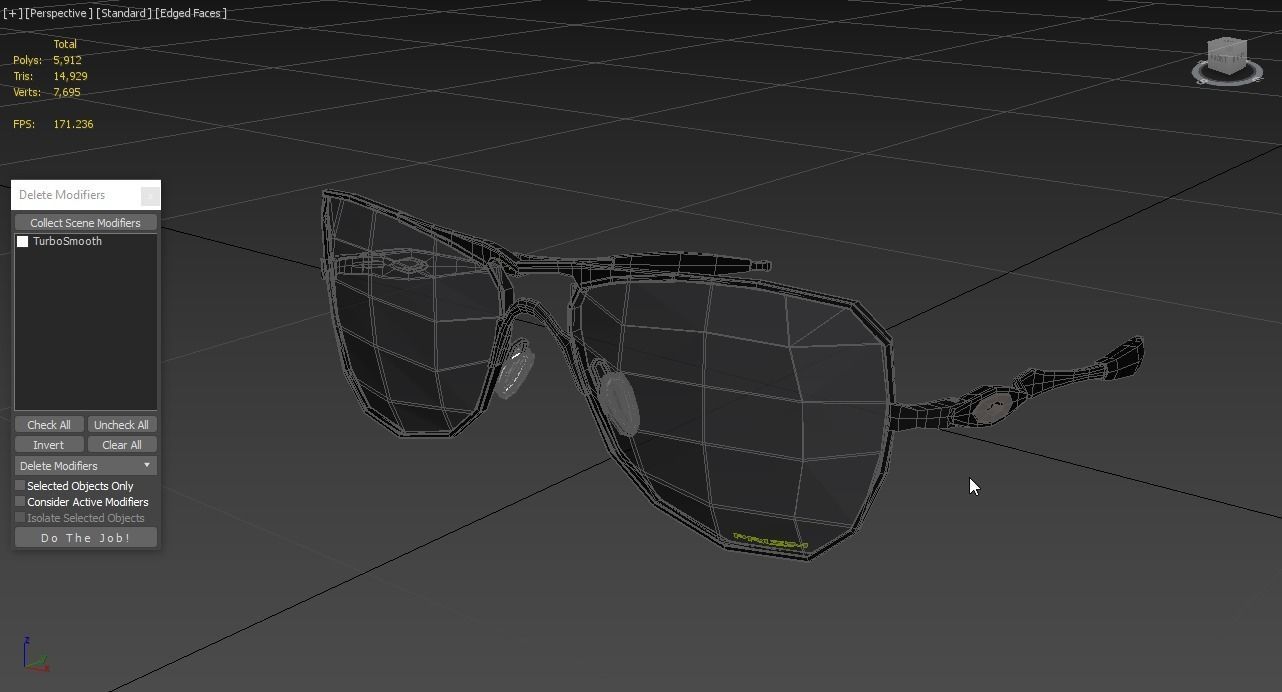 Oakley Crosshair Prizm Matte Black Frame Sunglass 3D model_7