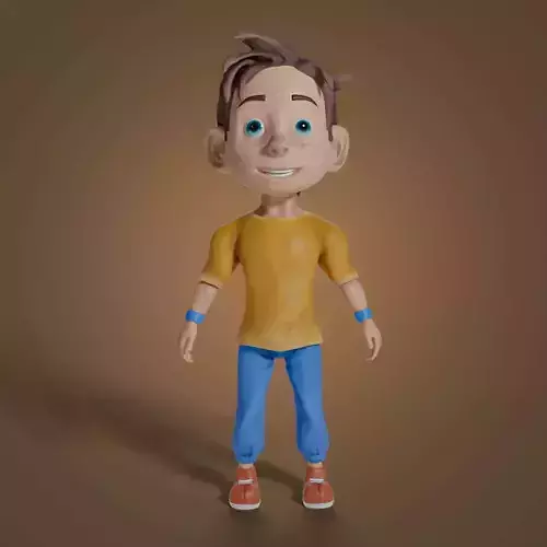 Stylized teenage boy