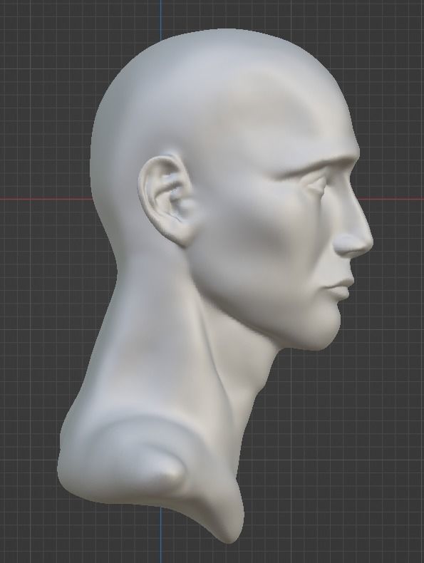 Mads Mikkelsen Head Bust  3D print model_1