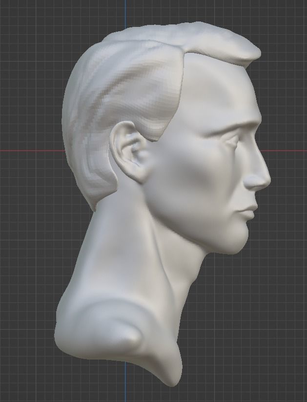 Mads Mikkelsen Head Bust  3D print model_3