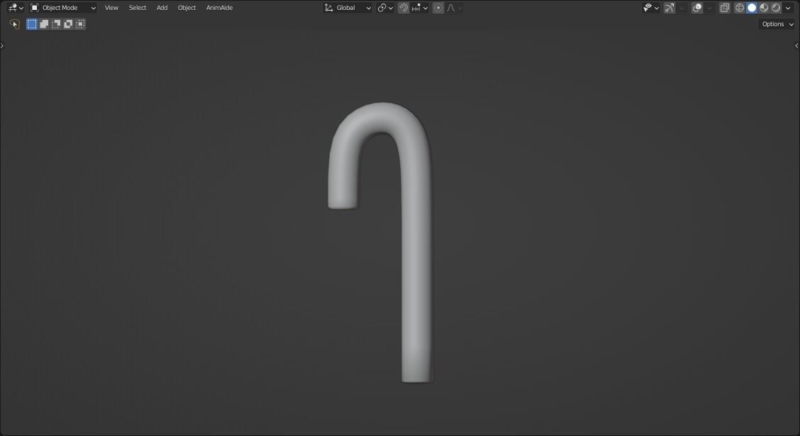 Candy Cane Free low-poly 3D model_4