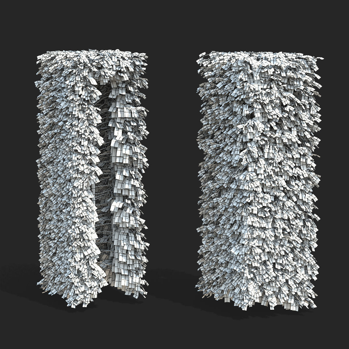 Fagus sylvatica hedge green 3D model_7