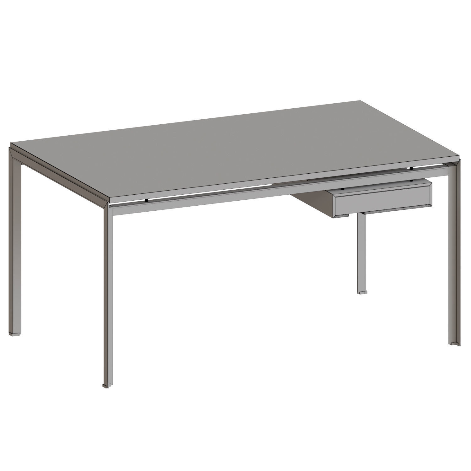 PK52a Student Desk 3D model_4