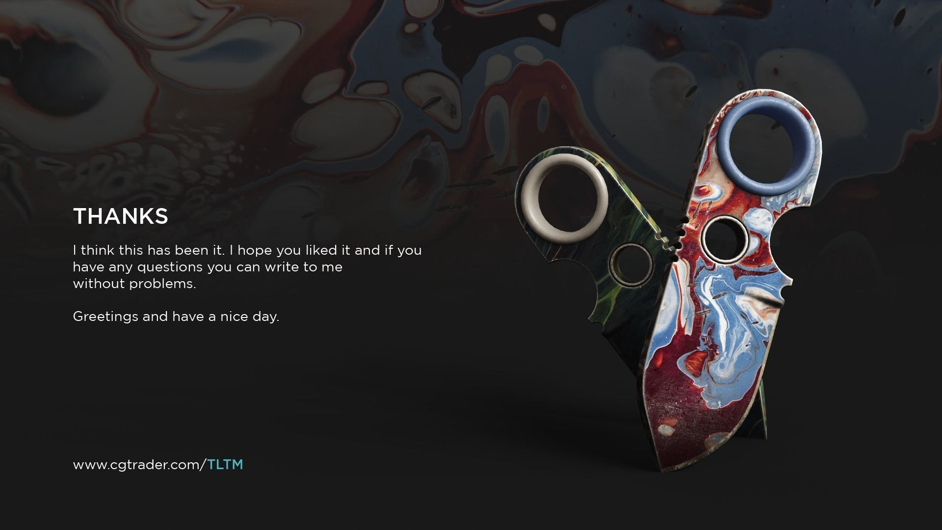 Phalanx Knife 3D model_6