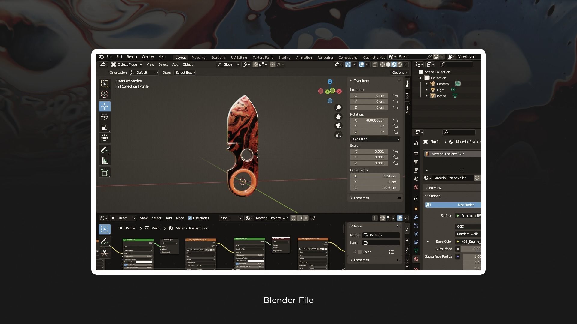 Phalanx Knife 3D model_7
