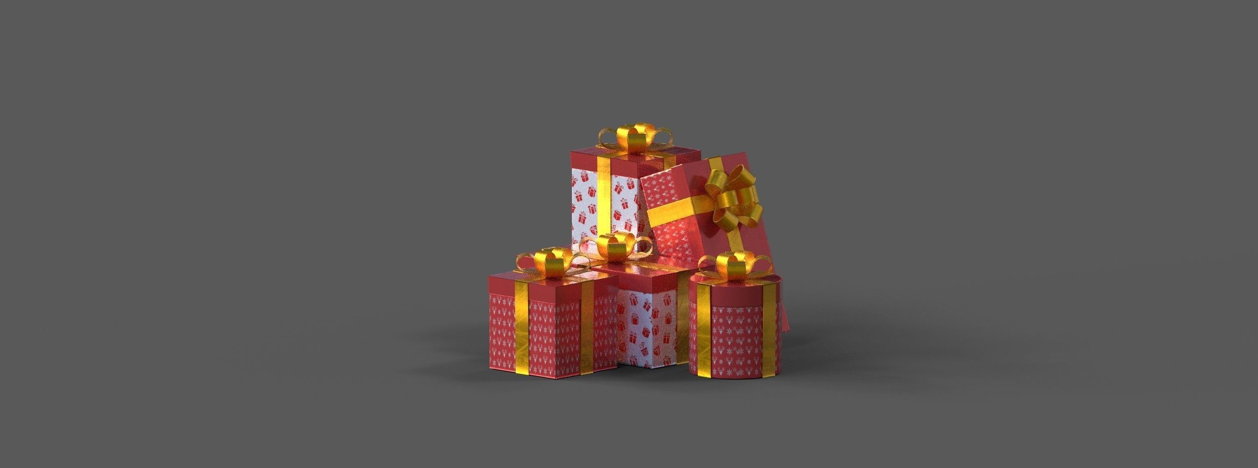Gift box  Game Ready Low poly 3D Model collection Low-poly 3D model_7