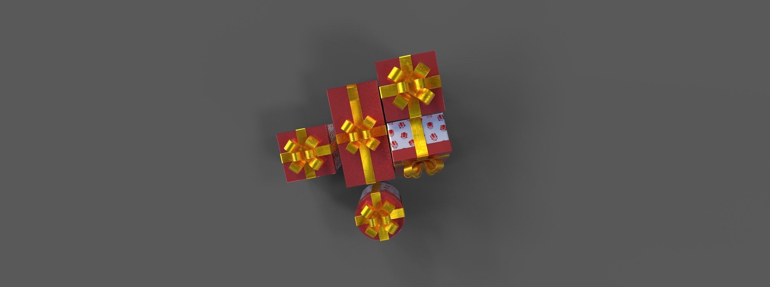 Gift box  Game Ready Low poly 3D Model collection Low-poly 3D model_4