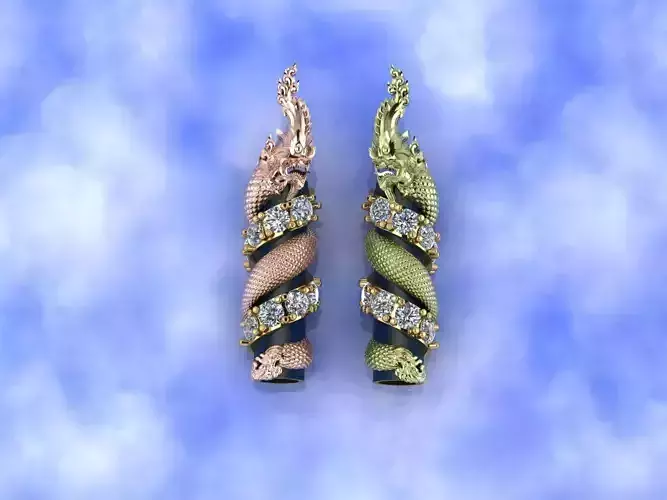 Naga Gold Dragon Cambodia Naga khmer 3D print 3D print model