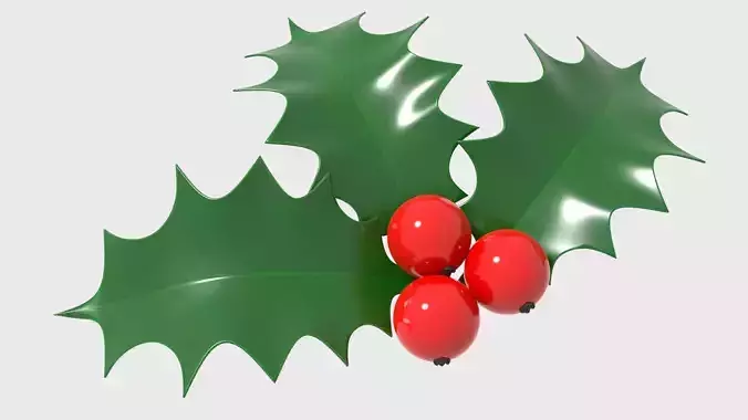 Holly Berry Leaves - XMas Plant - Christmas