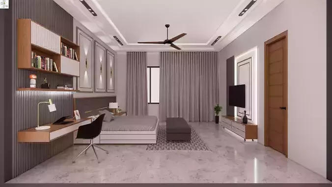 Bedroom interior Design With Enscape Render