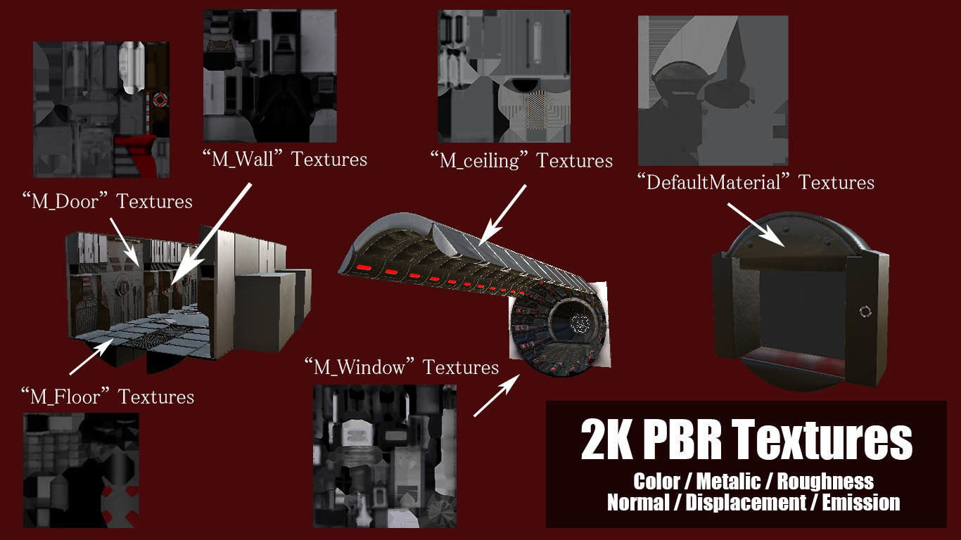 Sci-fi Corrider for Sith Load Game Ready Package  3D model_5