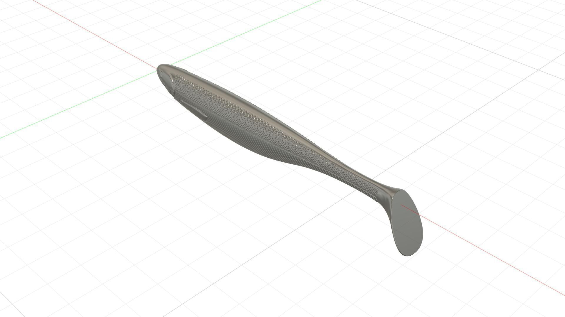Soft fishing lure -WESTIN SHADTEEZ SLIM modified replica 120mm 3D print model_20