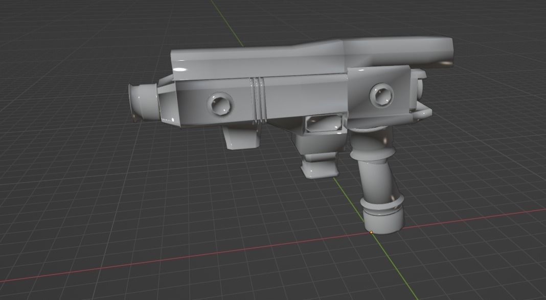 3D model Retro Sci fi blaster grenade ammo box props pack Low poly PBR ...