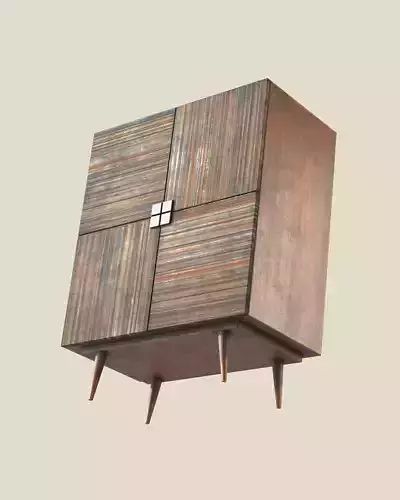 Sideboard Furniture 3D model Low-poly 3D model