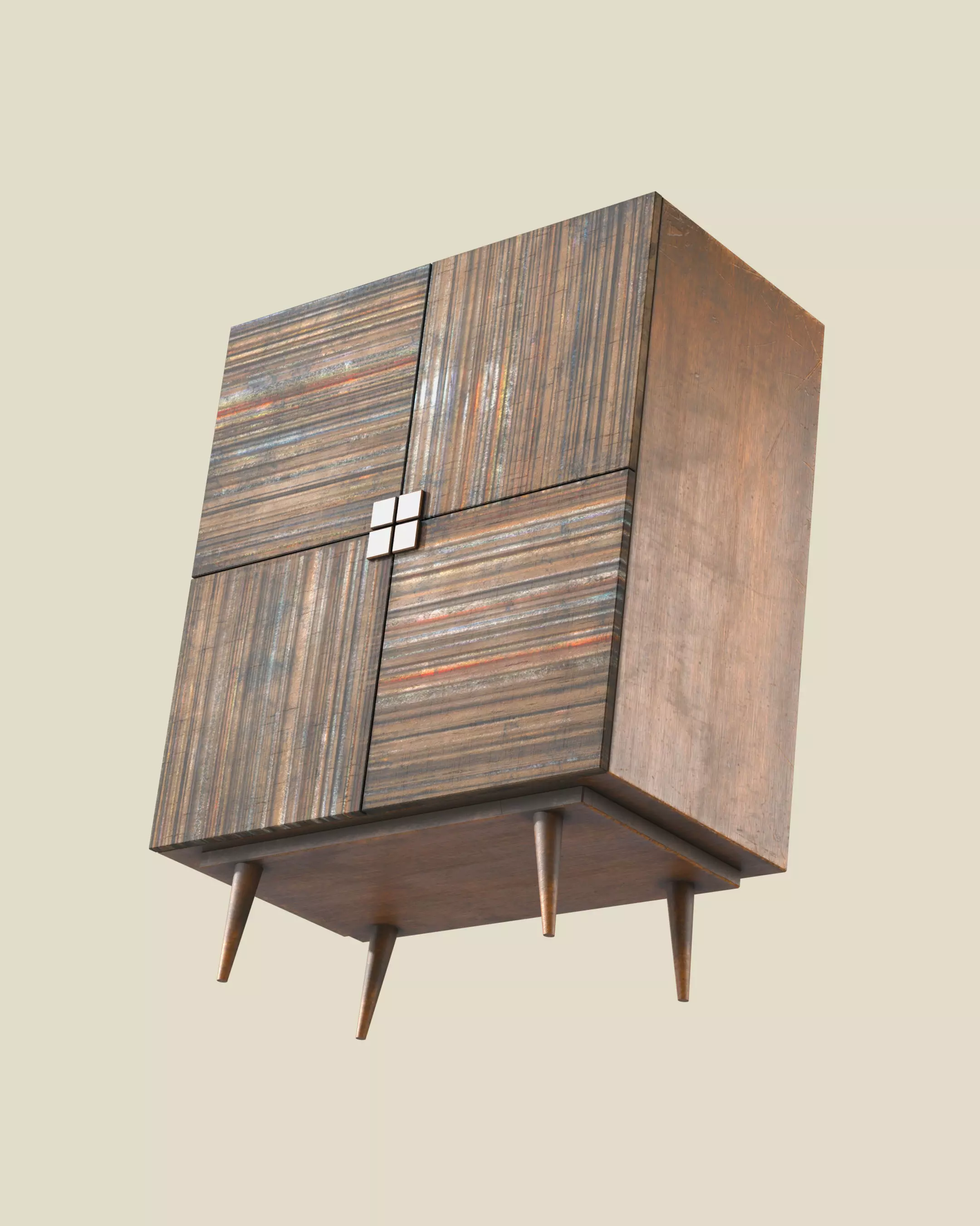 Sideboard Furniture 3D model Low-poly 3D model_0