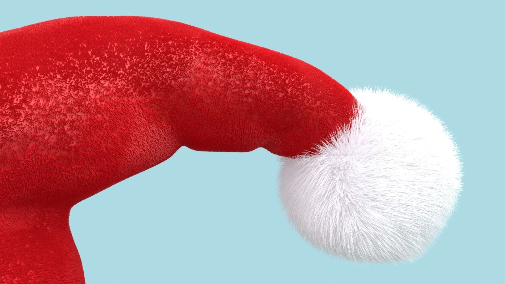Xmas Hat - Christmas Hat Fur Free 3D model_2