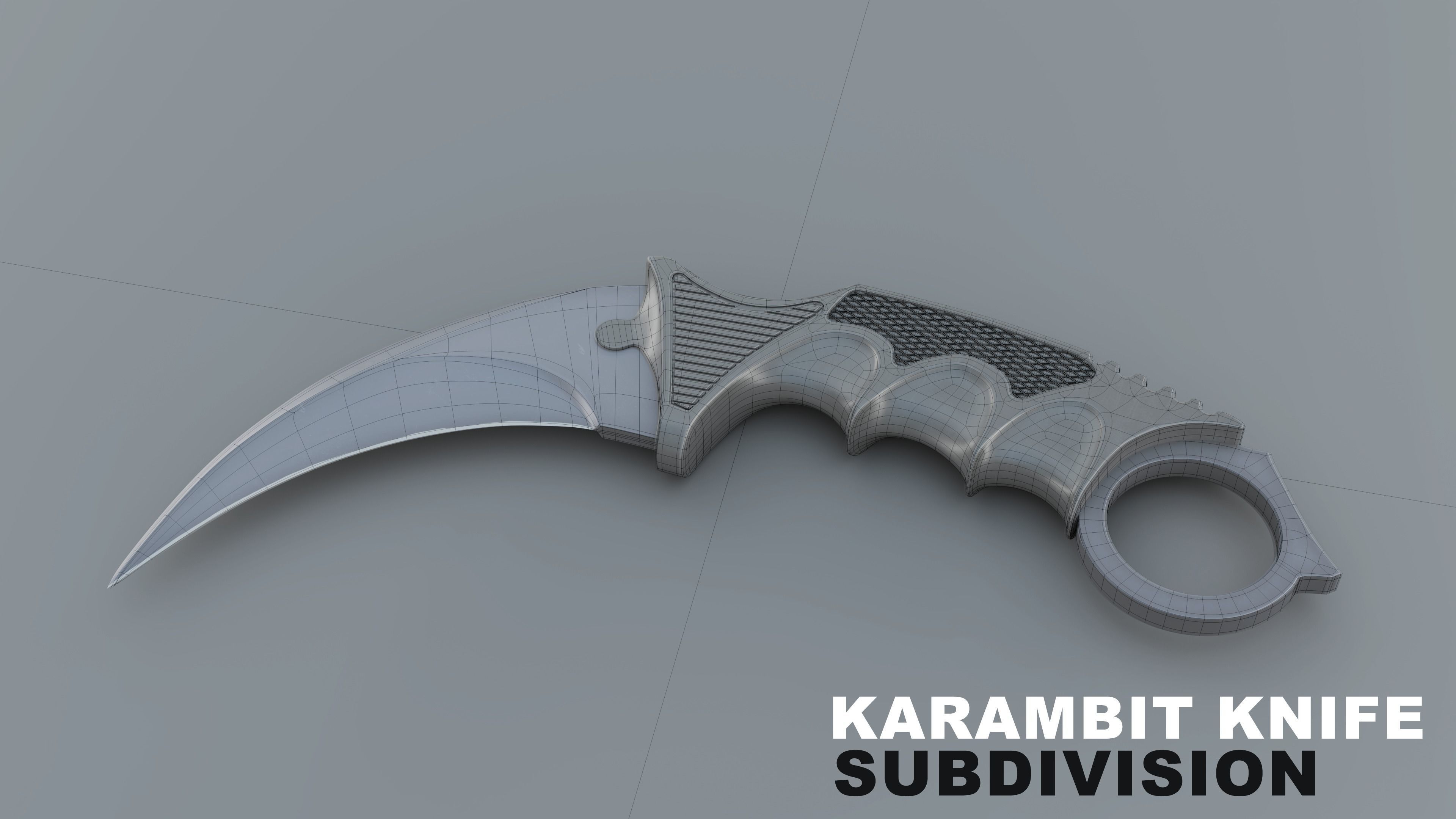 Tactical Knife Set - 6 Pieces 3D model_4