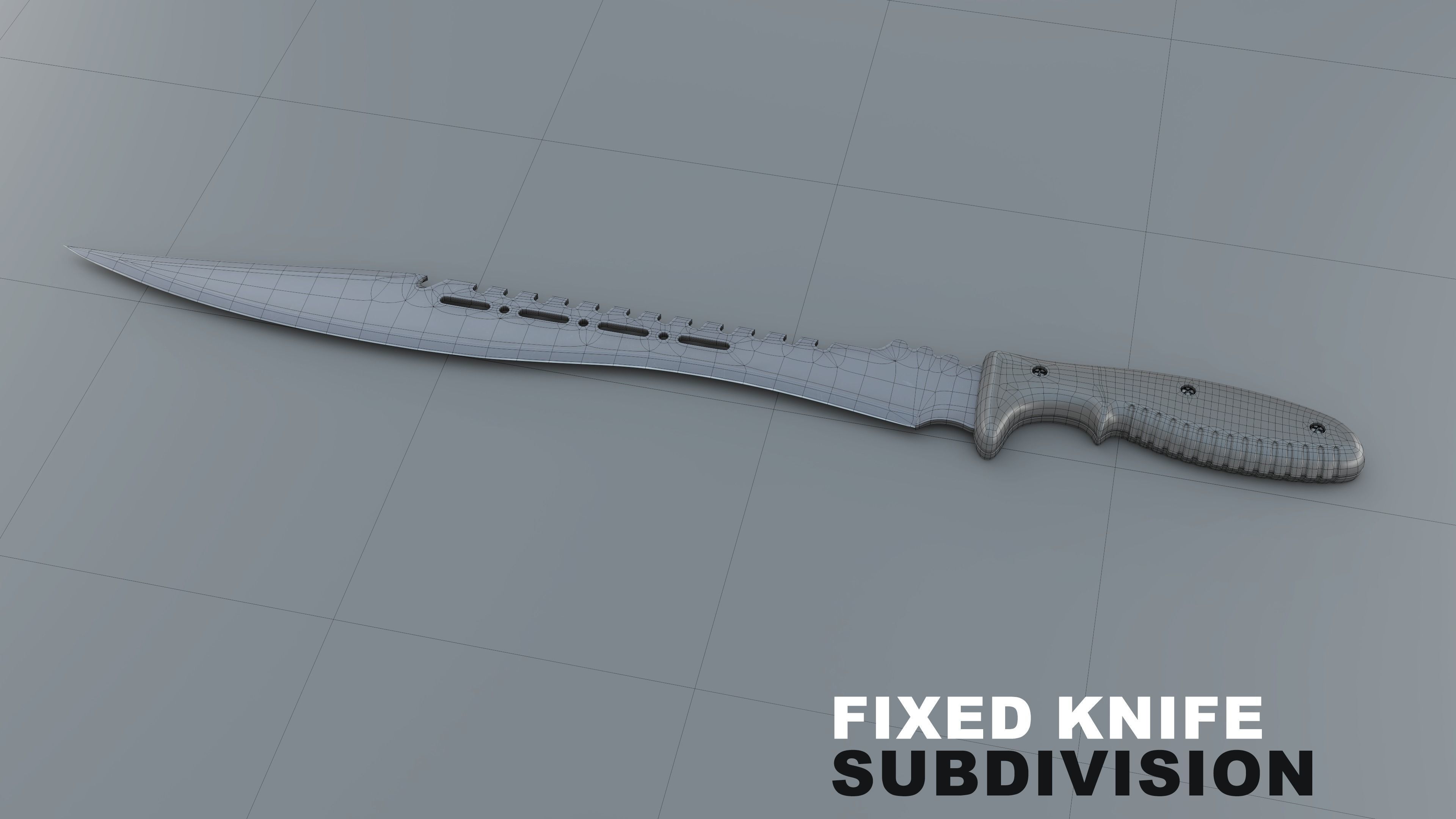Tactical Knife Set - 6 Pieces 3D model_12