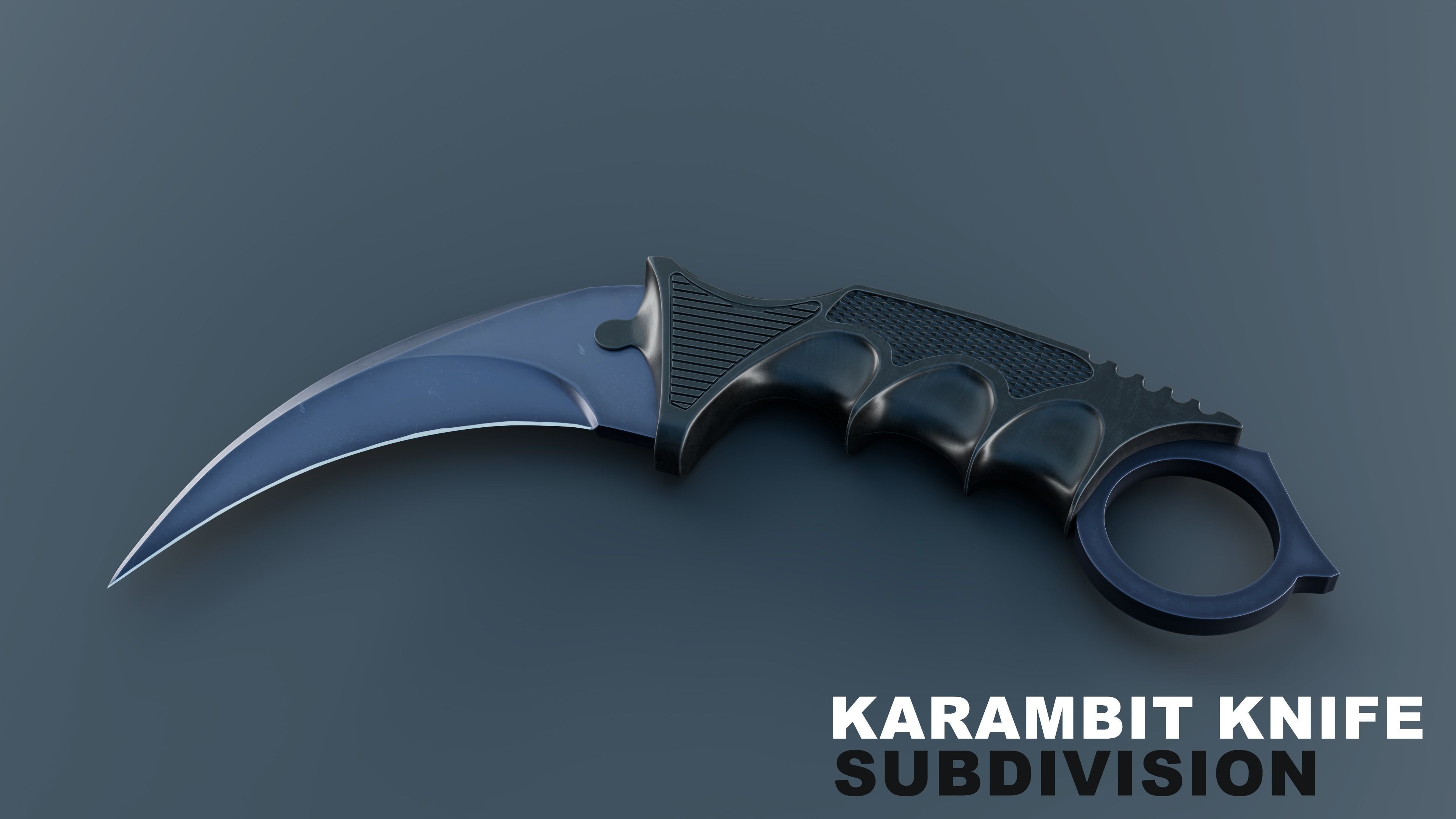 Tactical Knife Set - 6 Pieces 3D model_3