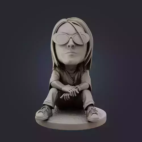 Kurt Cobain - Bighead Style 3D print model 3D print model