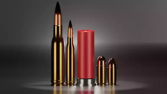 Bullet Pack Low-poly 3D model