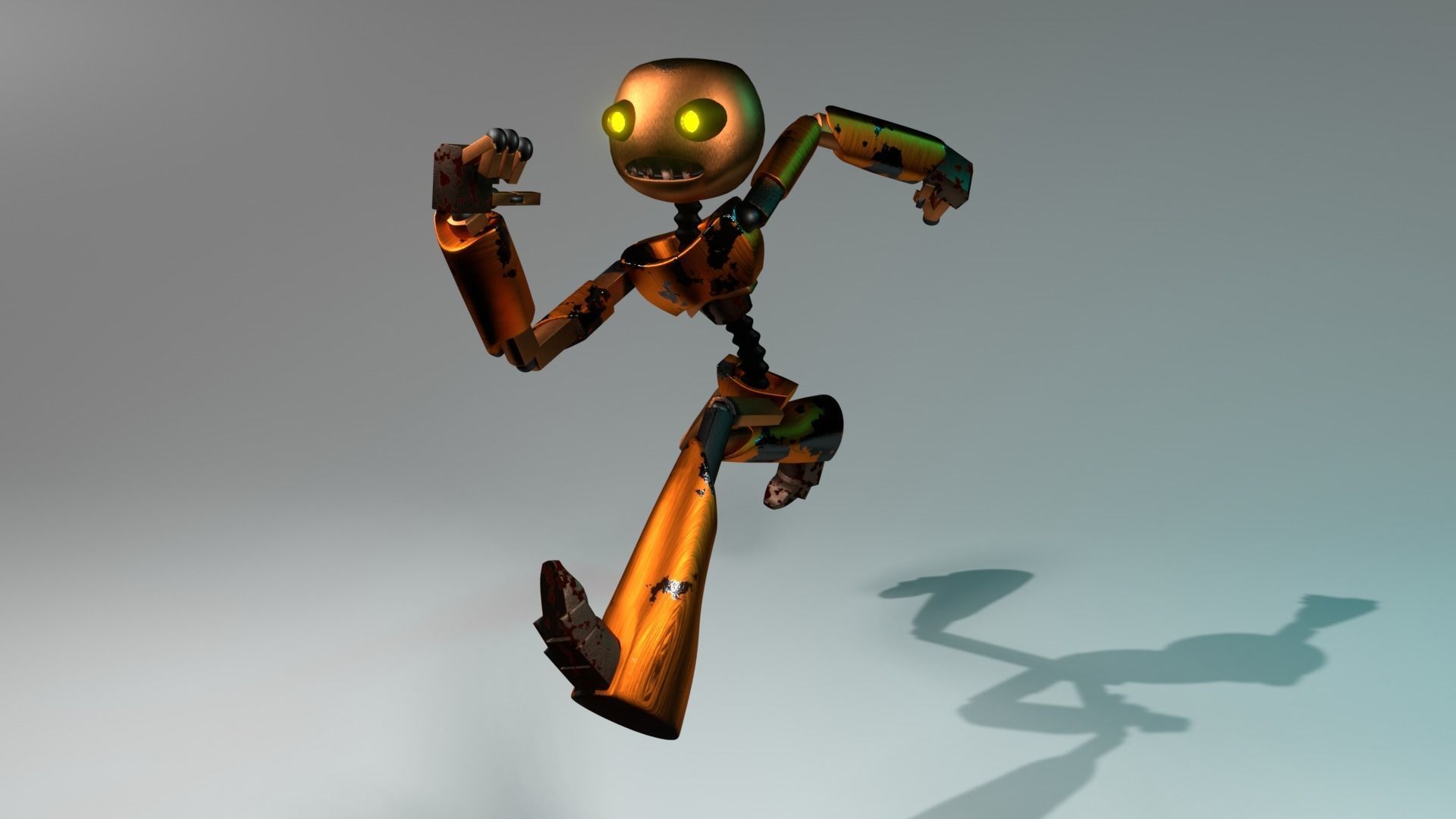 Styled Robot Guy Free 3D model_7