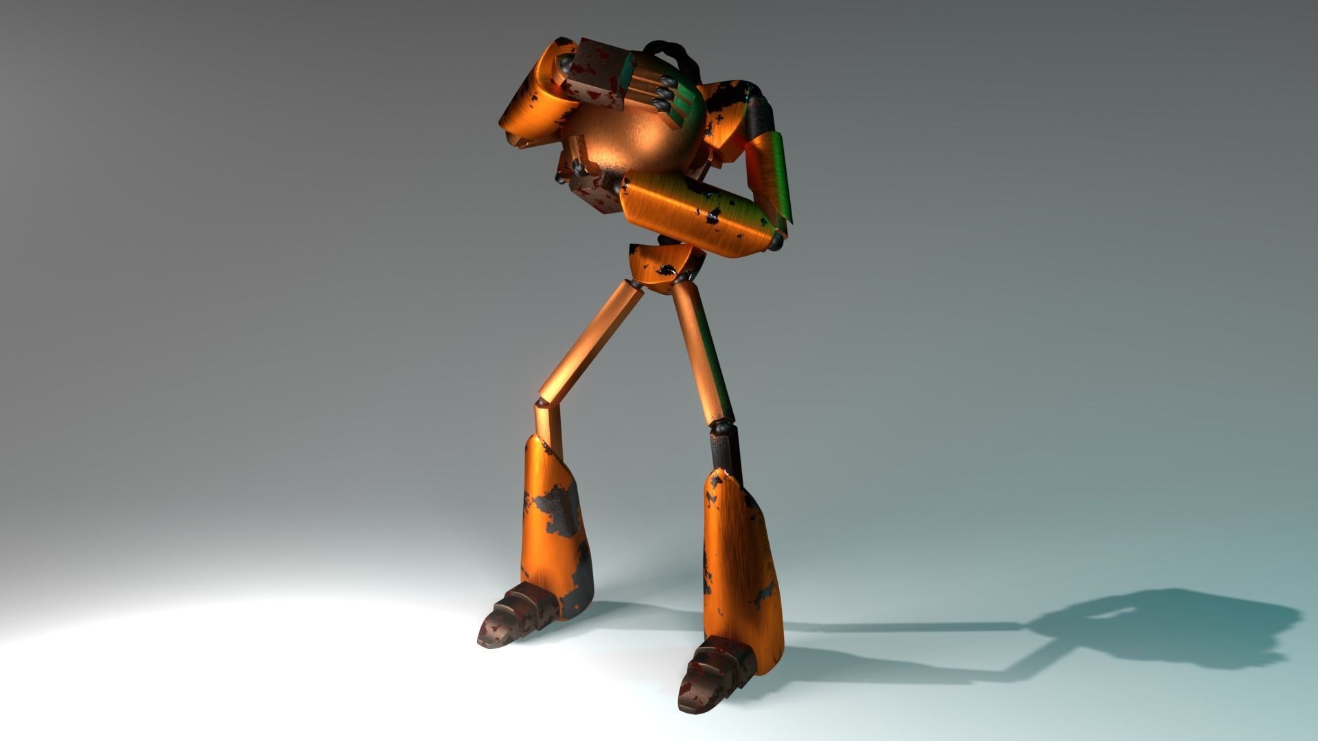 Styled Robot Guy Free 3D model_5
