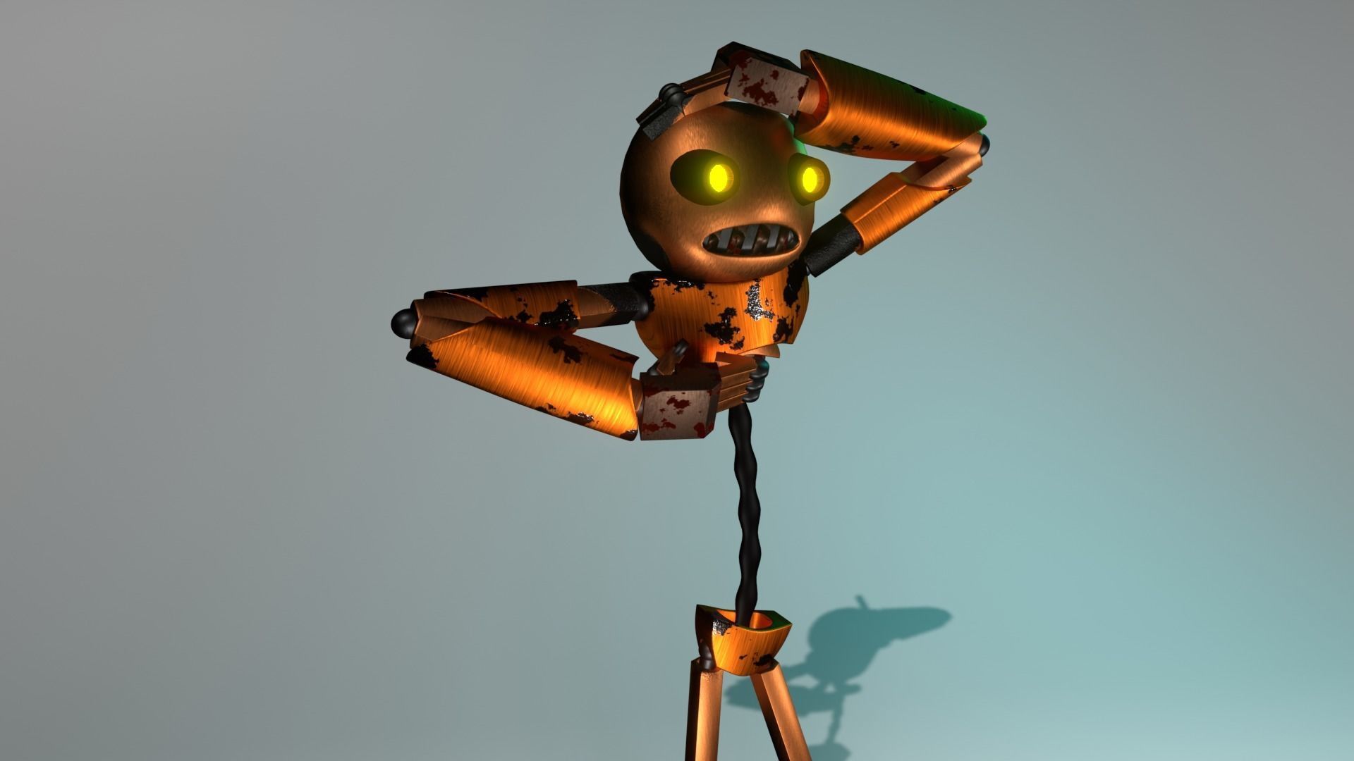 Styled Robot Guy Free 3D model_6