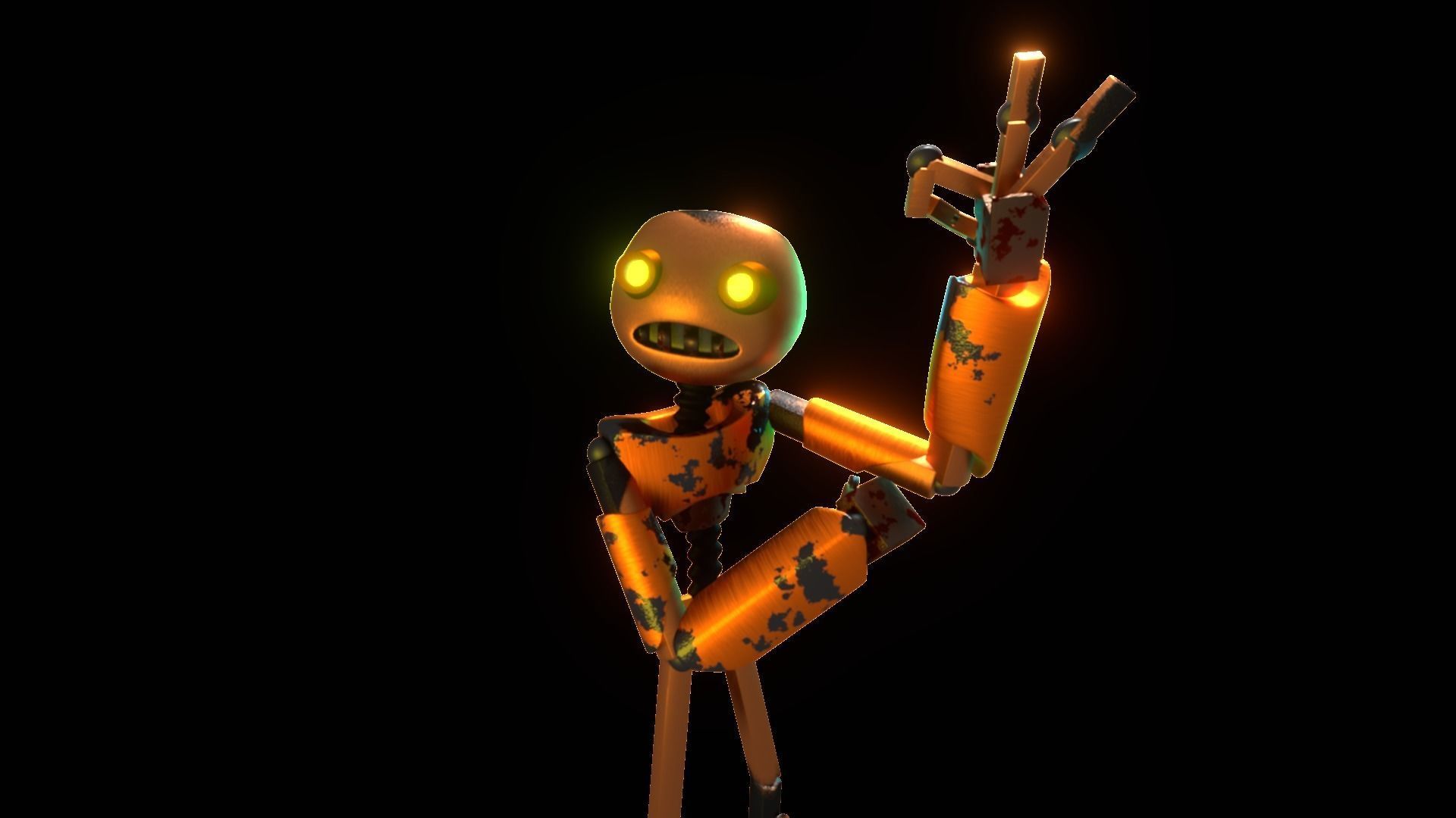 Styled Robot Guy Free 3D model_2